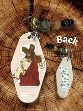 Keychain, Religious, Cross, Jesus, Spiritual, Christian, Angel, Catholic Gift
